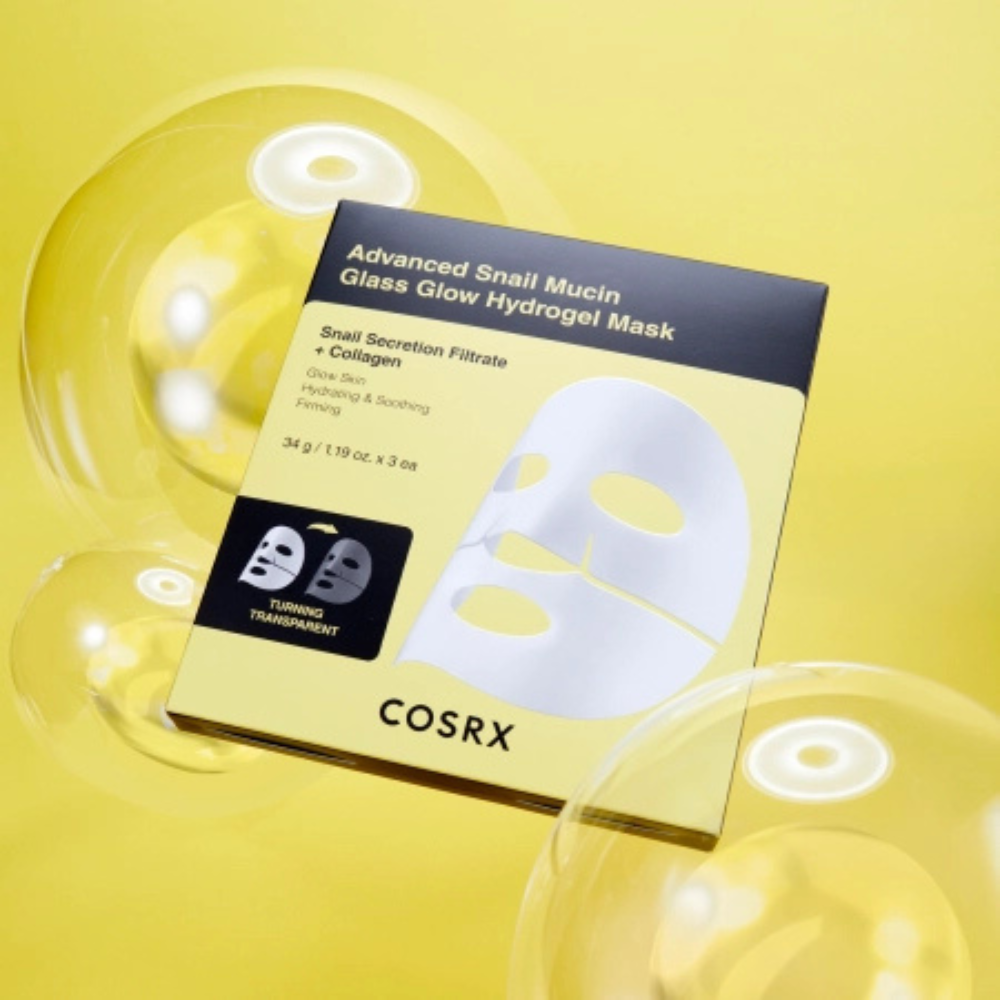 cosrx ADVANCED SNAIL MUCIN GLASS GLOW HYDROGEL MASK